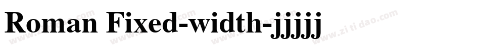 Roman Fixed-width字体转换